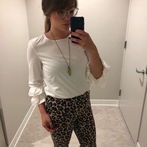 J Crew Ruffle Sleeve Blouse